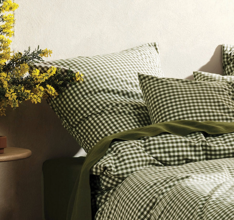 Springsteen Quilt Cover Set Range Moss