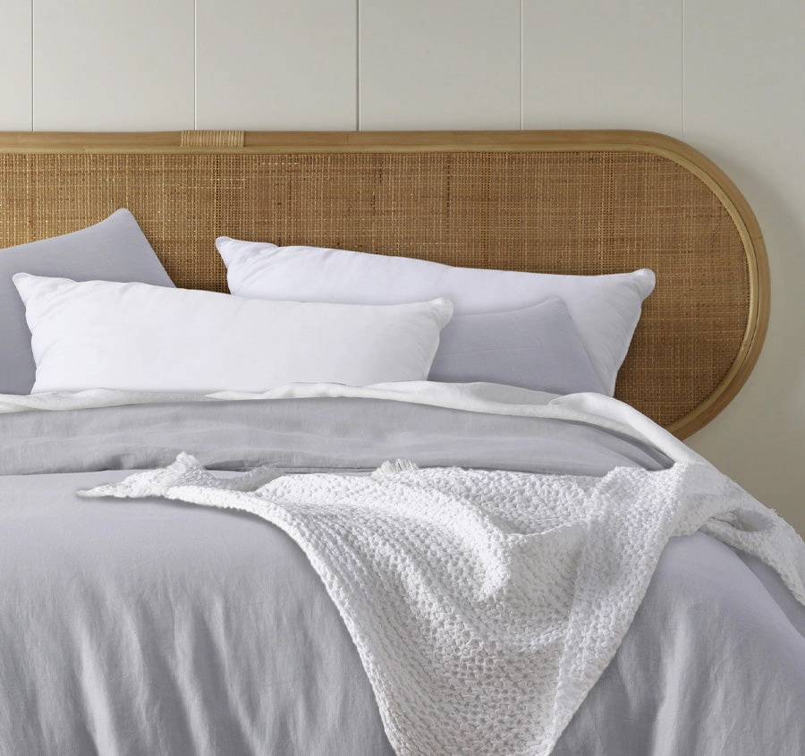 Stonewashed French Linen Quilt Cover Set Range Dove Grey