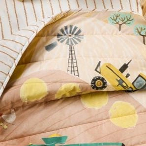 Sunset Harvest Cot Coverlet by Linen House Kids