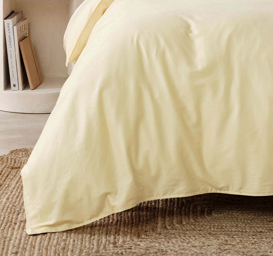 Surf Wash Quilt Cover Set Range Butter