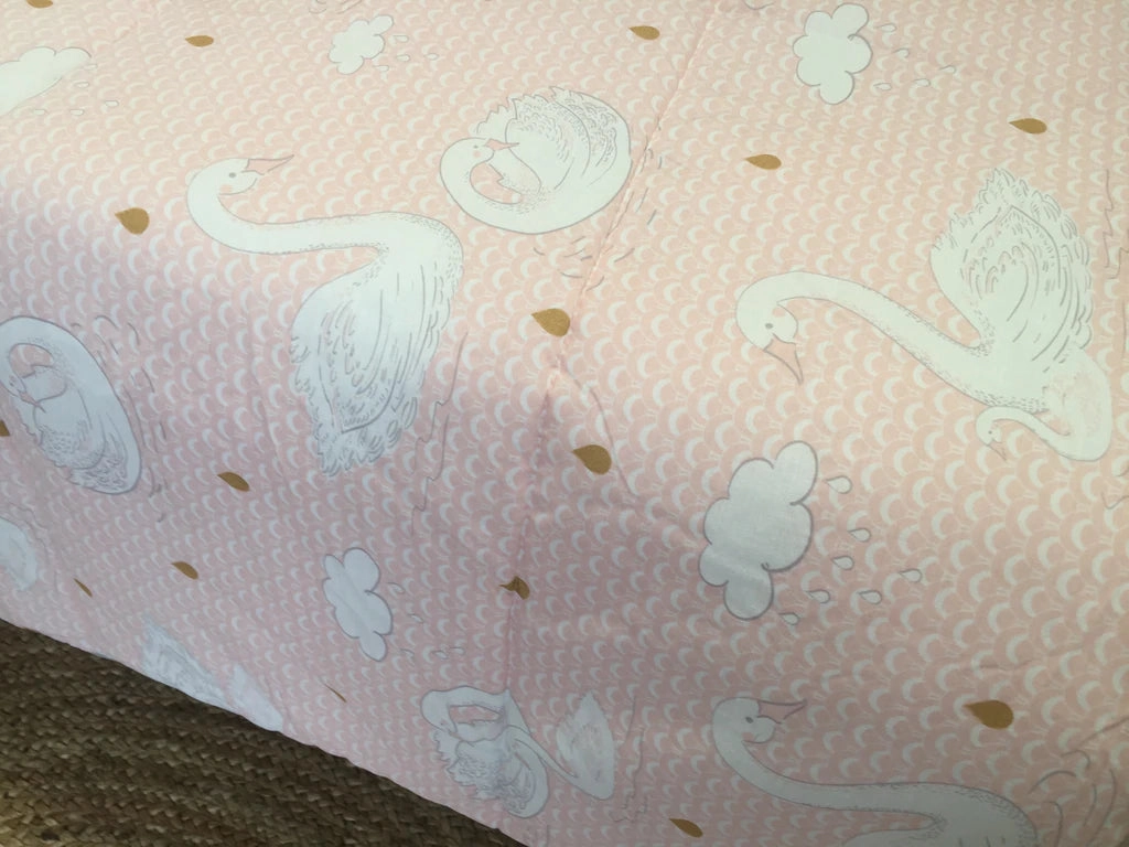 Swan Princess Cot Comforter by Jiggle and Giggle