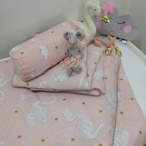 Swan Princess Cot Comforter by Jiggle and Giggle
