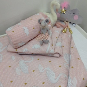 Swan Princess Cot Comforter by Jiggle and Giggle