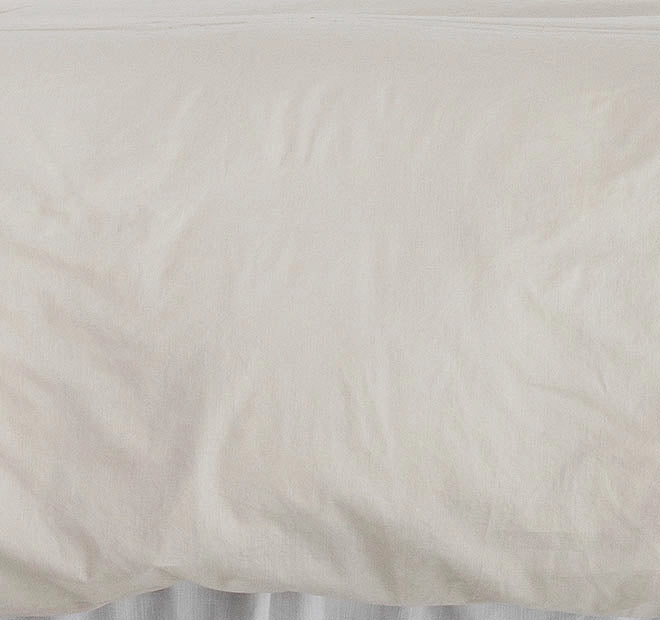 Temple Organic Cotton Quilt Cover Set Range Pebble
