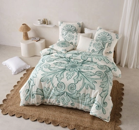 Thalia Quilt Cover Set Range Blue