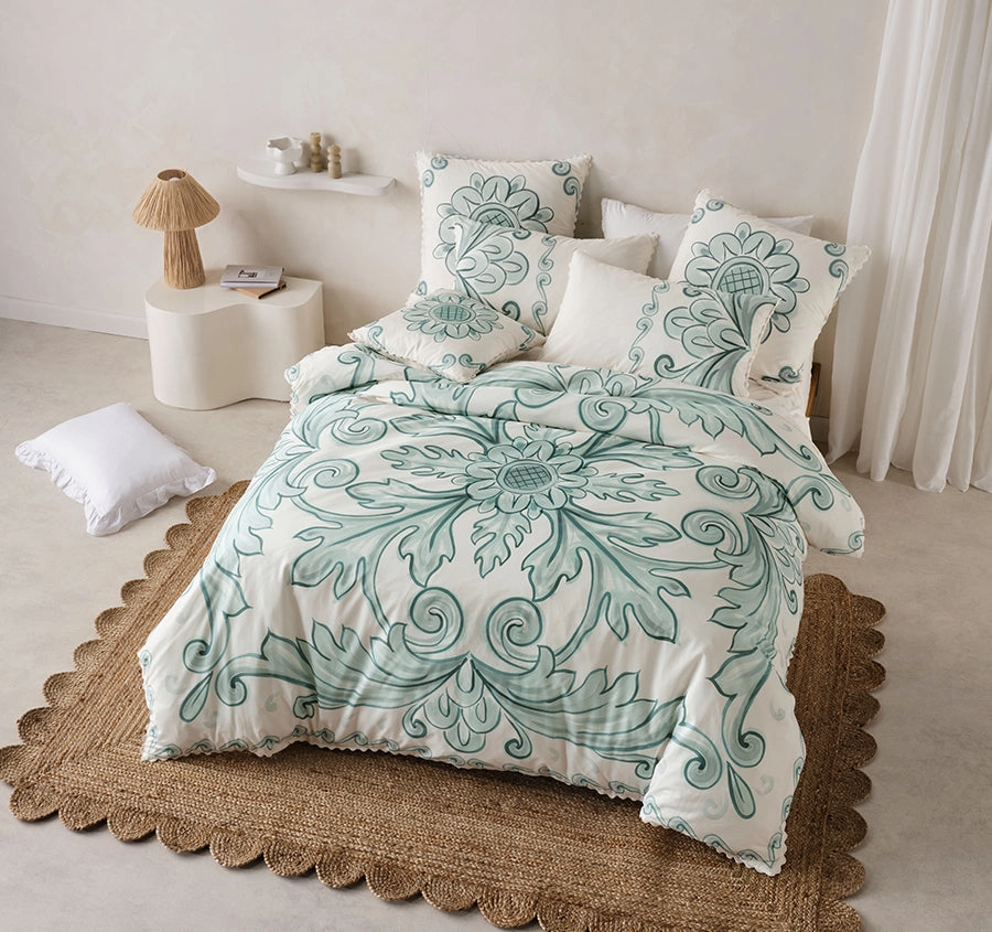 Thalia Quilt Cover Set Range Blue
