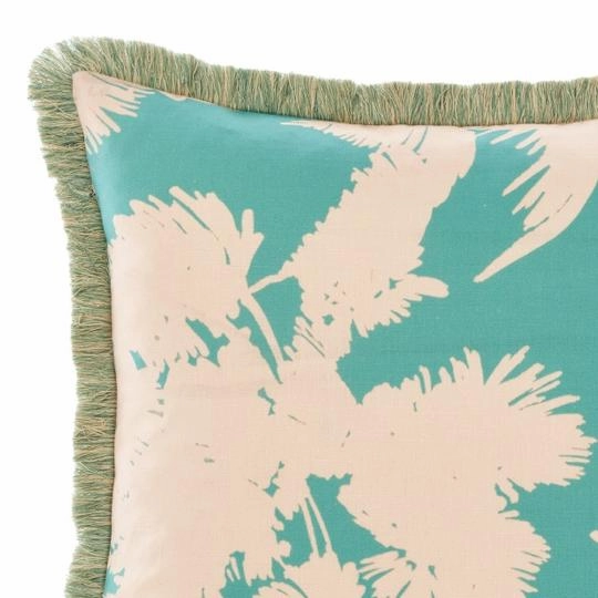 Tourelles Leaf Cushion 48 x 48 cm by Linen House