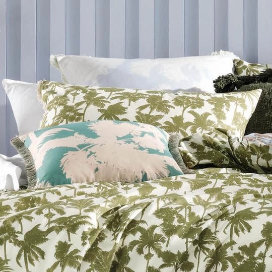 Tourelles Leaf Cushion 48 x 48 cm by Linen House