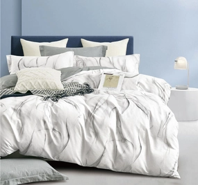 Vander Quilt Cover Set Range Soft Grey