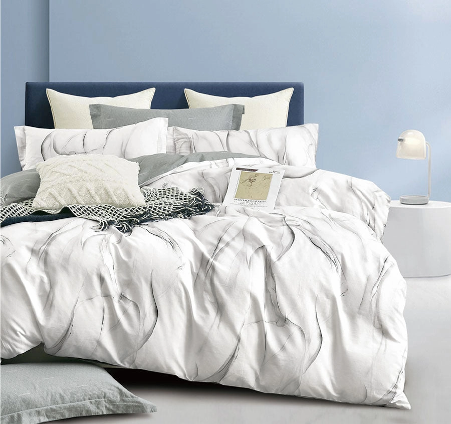Vander Quilt Cover Set Range Soft Grey