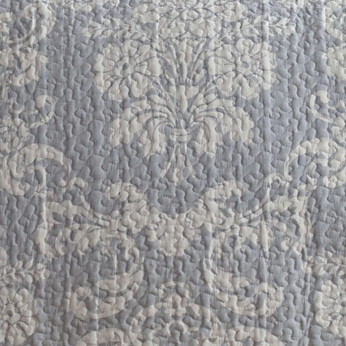 Venetia Grey Cotton Coverlet Set by Laura Ashley