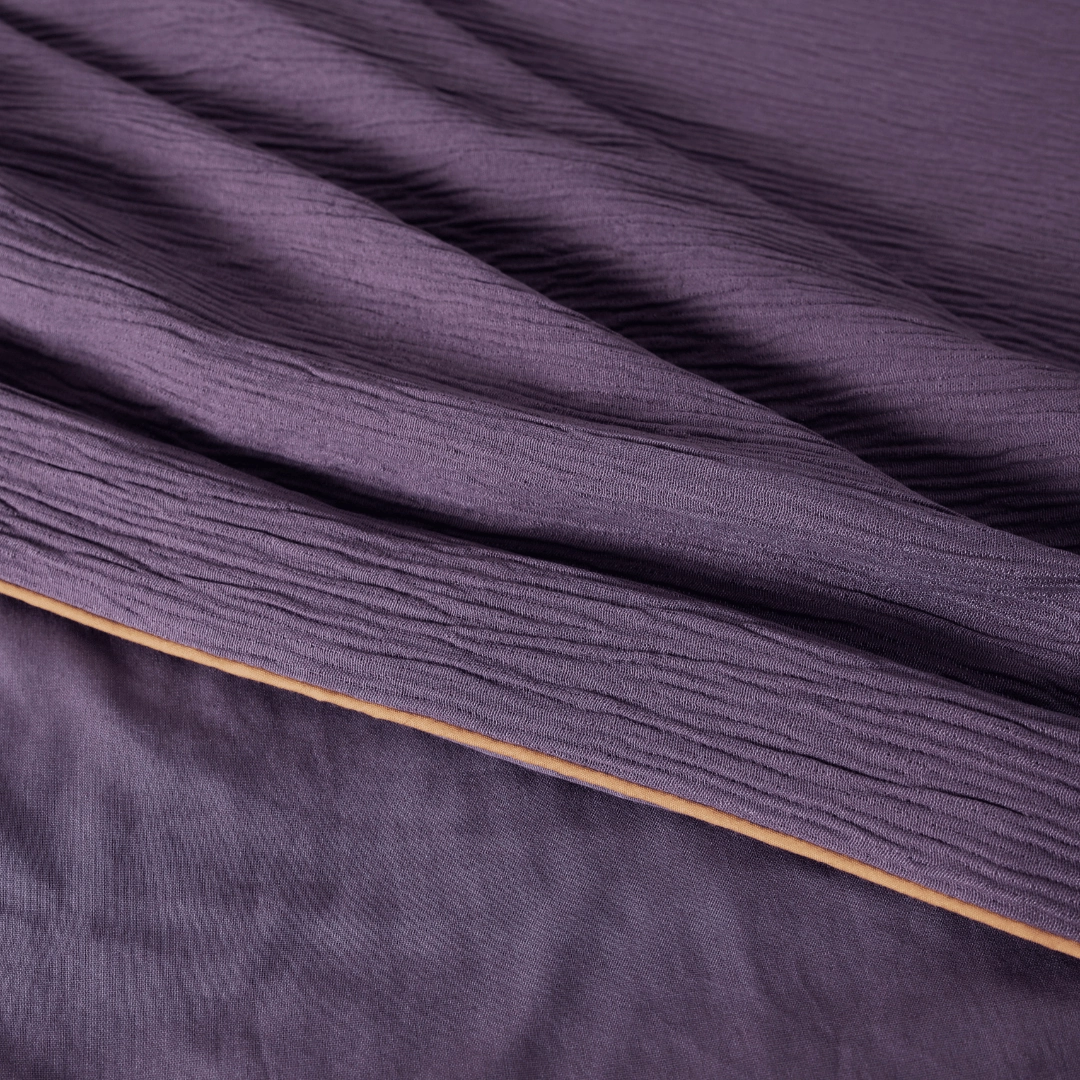 Venus Textured Quilt Cover Set - Grape
