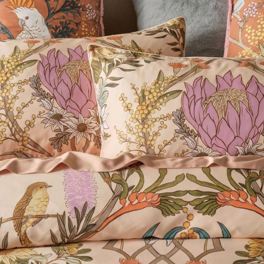 Victoria Apricot Quilt Cover Set by Linen House