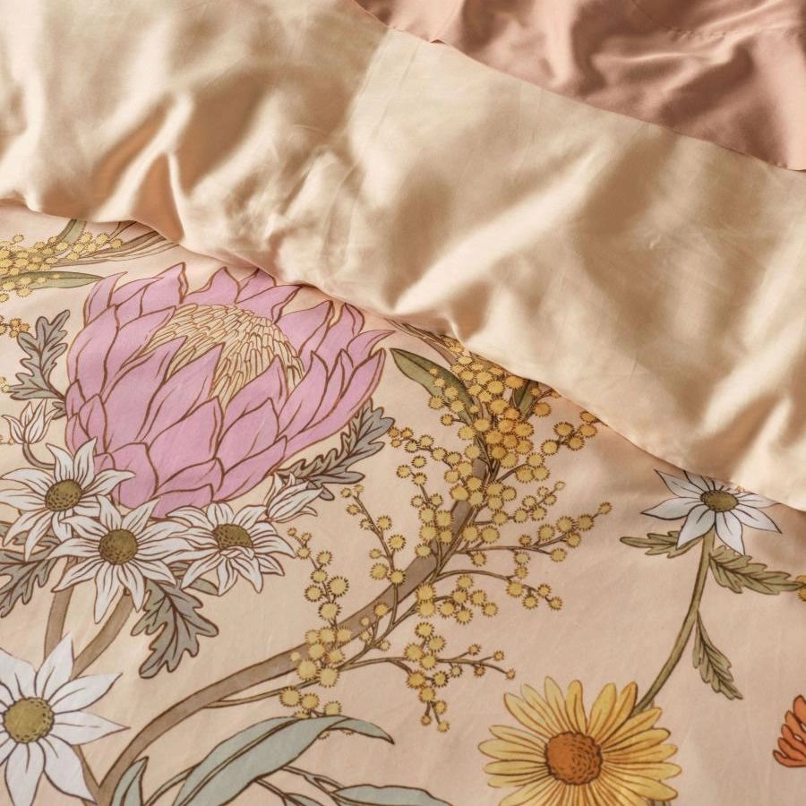 Victoria Apricot Quilt Cover Set by Linen House