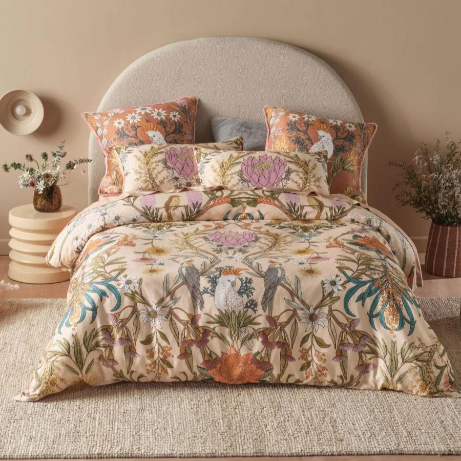 Victoria Apricot Quilt Cover Set by Linen House