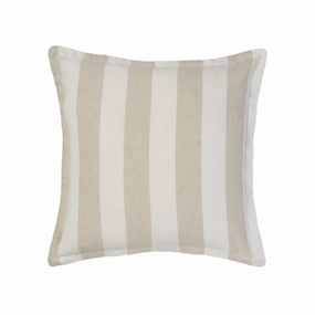 Vintage Stripe Natural Cushion 48 x 48cm by Linen house
