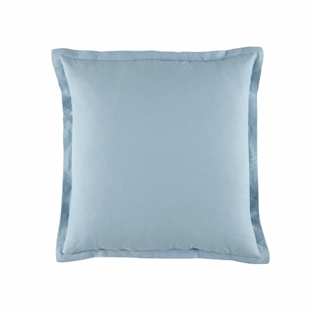 Wellington 43 x 43 cm Linen Blend Square Cushion Soft Blue by Bianca