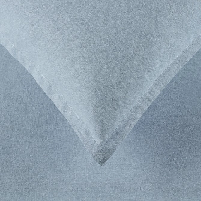 Wellington Soft Blue Linen Blend Quilt Cover Set by Bianca