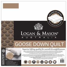 White Goose Down Quilt 80/20 by Logan and Mason