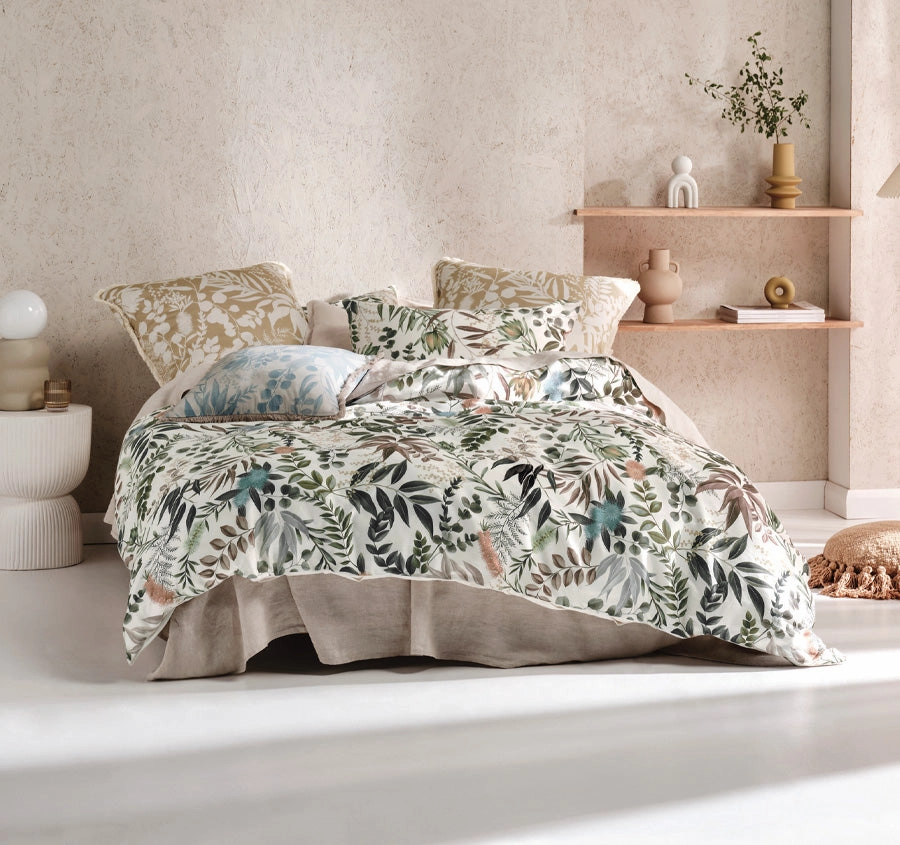 Willamine Quilt Cover Set Range Vanilla