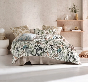 Willamine Quilt Cover Set Range Vanilla
