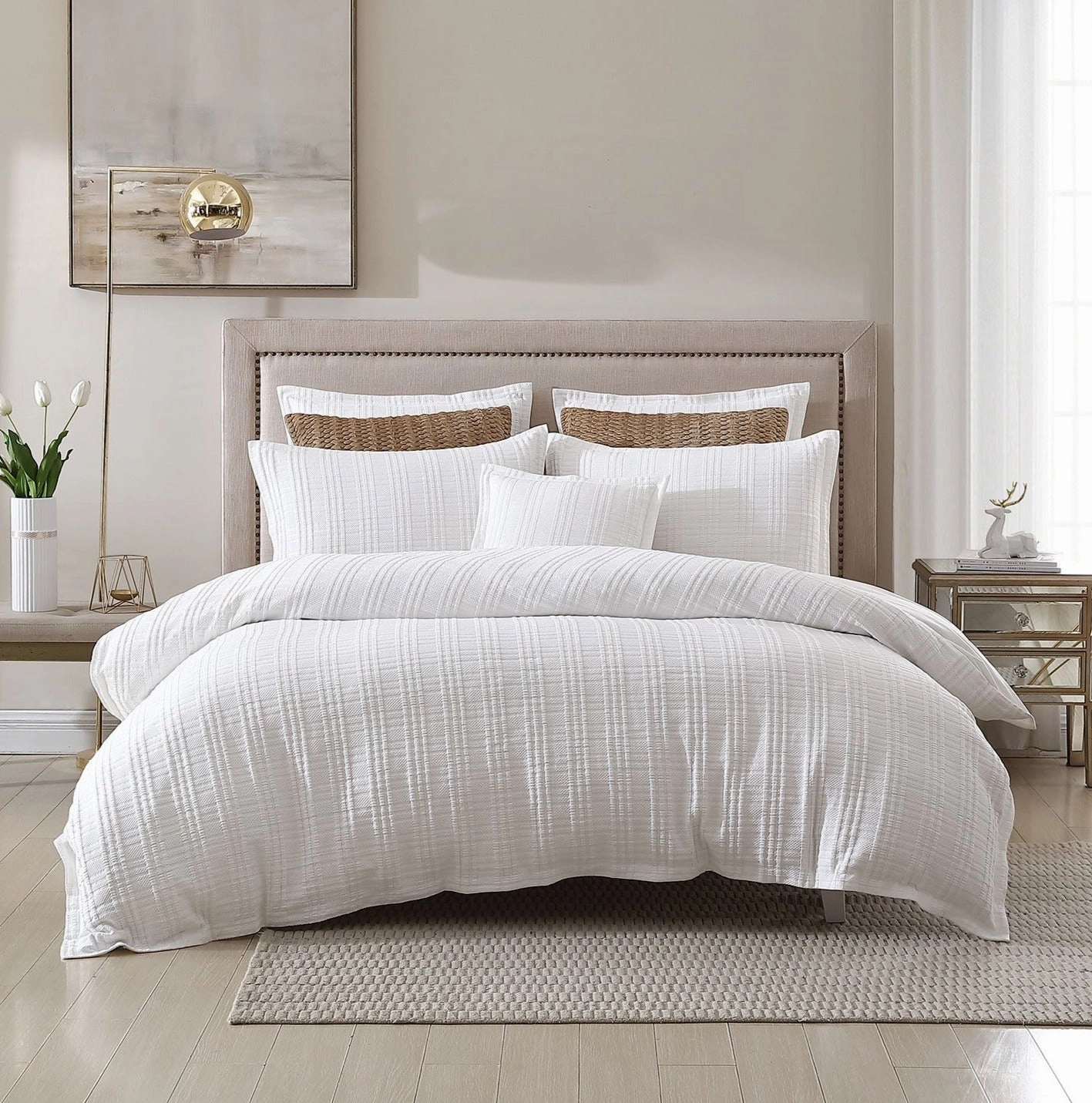 Winton White Quilt Cover Set by Private Collection