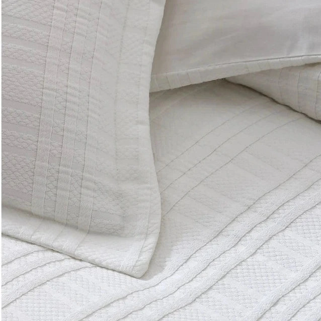 Winton White Quilt Cover Set by Private Collection