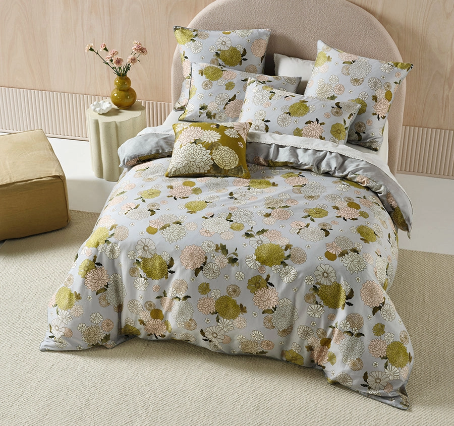 Zuri Quilt Cover Set Range Seafoam